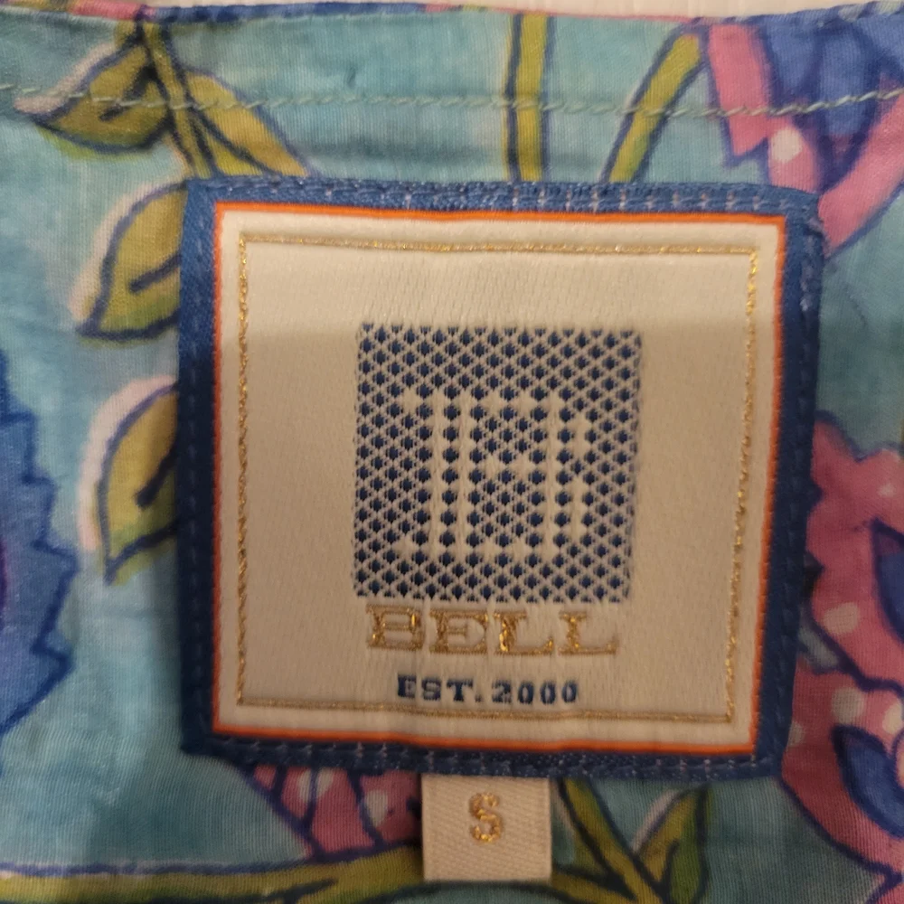 Bell by Alicia Bell Floral Casual Dress - Blue and Pink Sz Small MSRP $340 - Picture 7 of 10